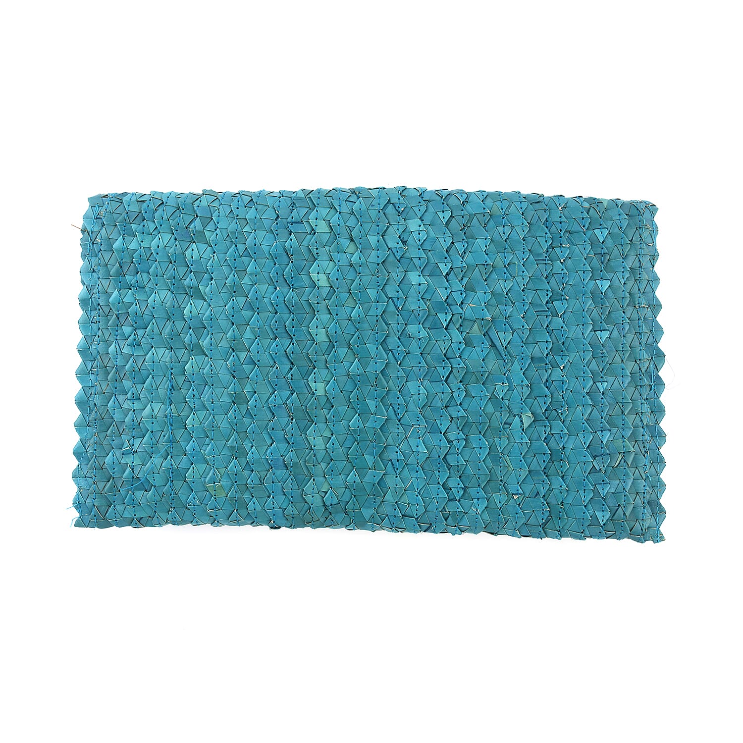 Bali Collection Plam Leaf Sisik Pattern Woven Clutch Handbag