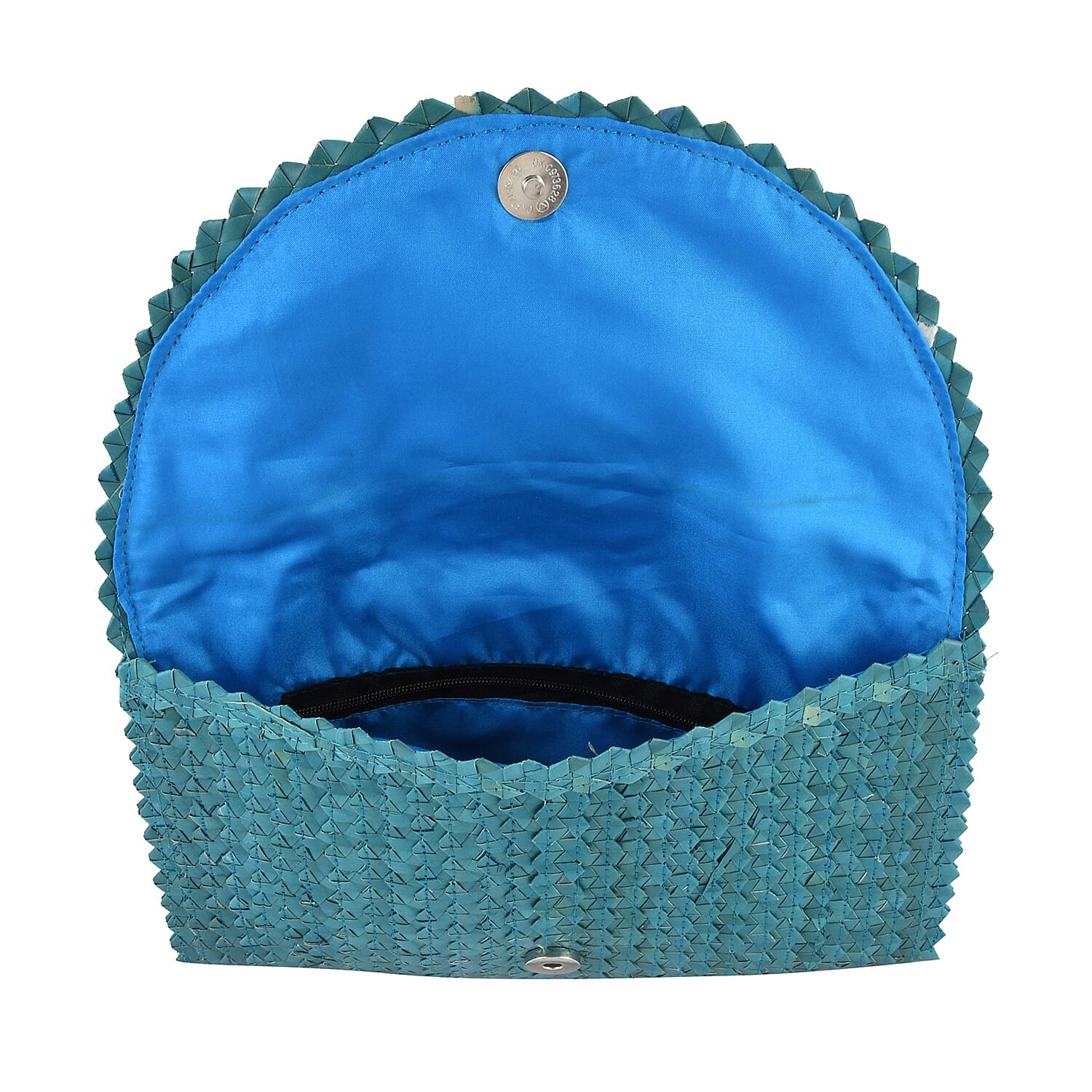 Bali Collection Plam Leaf Sisik Pattern Woven Clutch Handbag