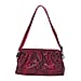 SENCILLEZ 100% Genuine Leather Snake Skin Pattern Clutch Bag with Detachable Shoulder Strap and Zipper Closure (Size 31x18.5x9 Cm) - Fushia