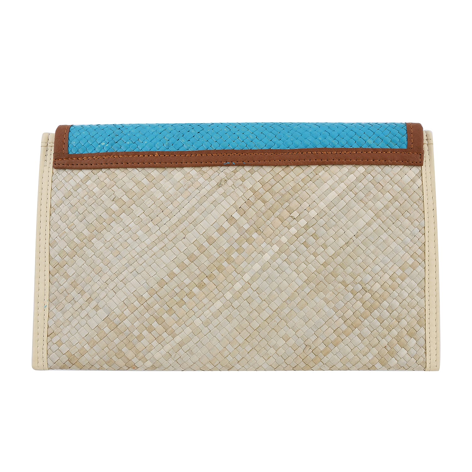 Bali Collection Padan Woven Flap Clutch Handbags (Size:56x35x50Cm) - Black and White