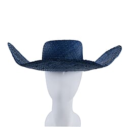 Royal Bali Collection Woven Nature Pattern Pandan Beach Hat - Gray