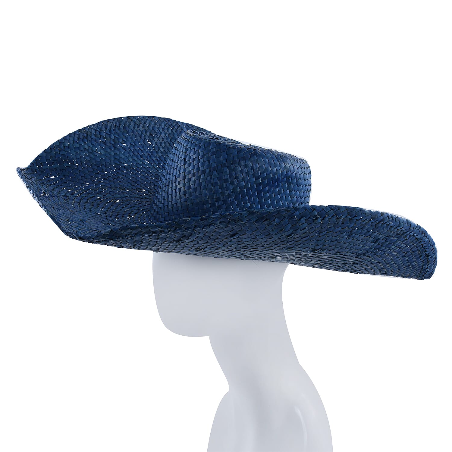 Bali Collection Woven Pandan Beach Hat - Blue