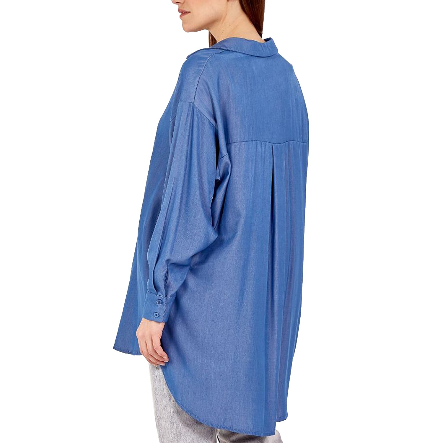 Misumi NOVA OF LONDON High Low Denim Shirt Made in Italy  (Size up to 20 )