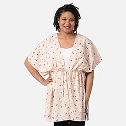 Leopard Pattern Kimono with Waist Belt