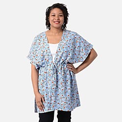 Leopard Pattern Kimono with Waist Belt