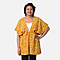 Mustard Pattern Shirt with Waist Belt (One Size) - Yellow