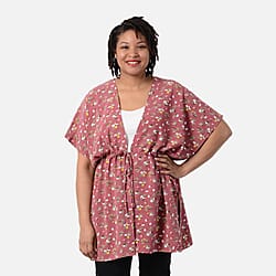 Leopard Pattern Kimono with Waist Belt