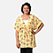 Daisy Print Spring Top with Waist Belt (One Size) - Yellow