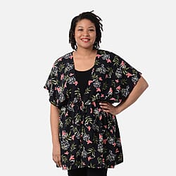 Leopard Pattern Kimono with Waist Belt