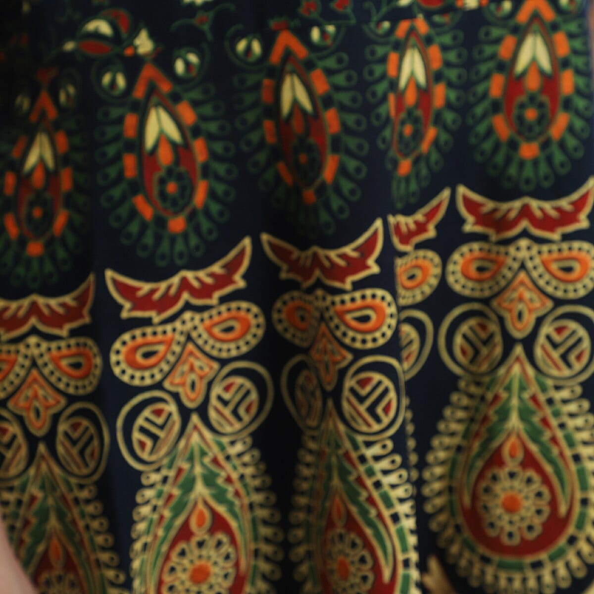 100% Cotton Mandala Print Dress - Blue