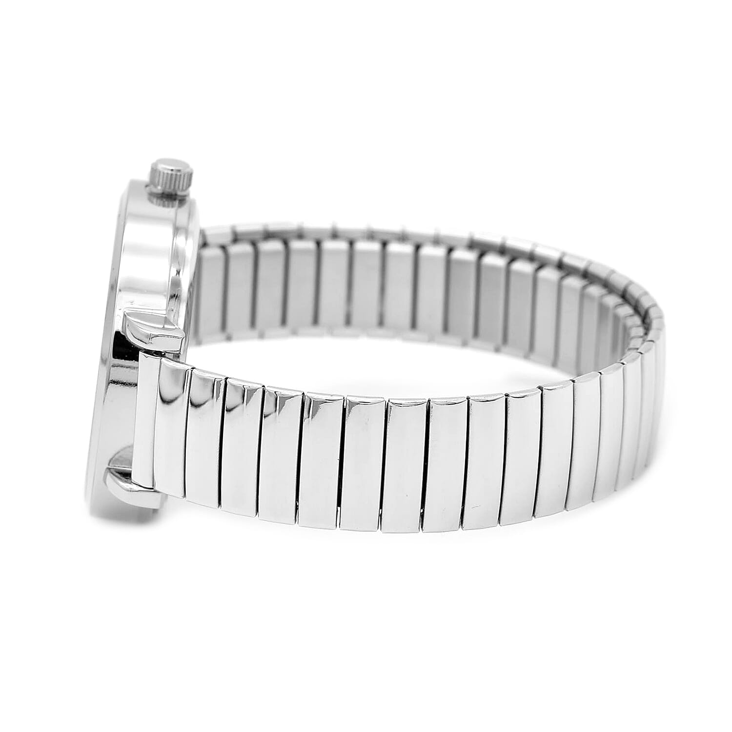 OASIS Womens Analogue Classic Quartz Watch with Silver Tone Exapandable Strap