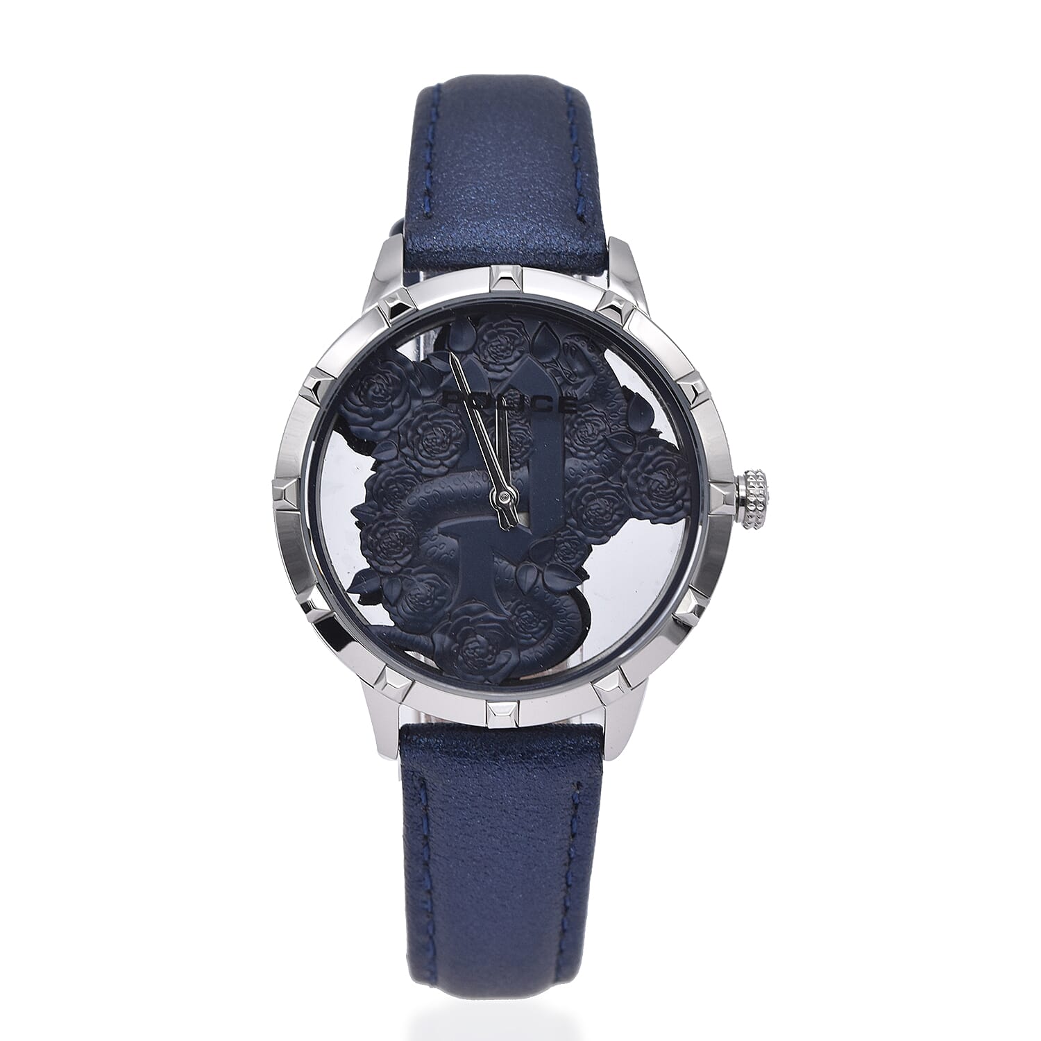 Police MARIETAS Watch with Navy Leather Strap