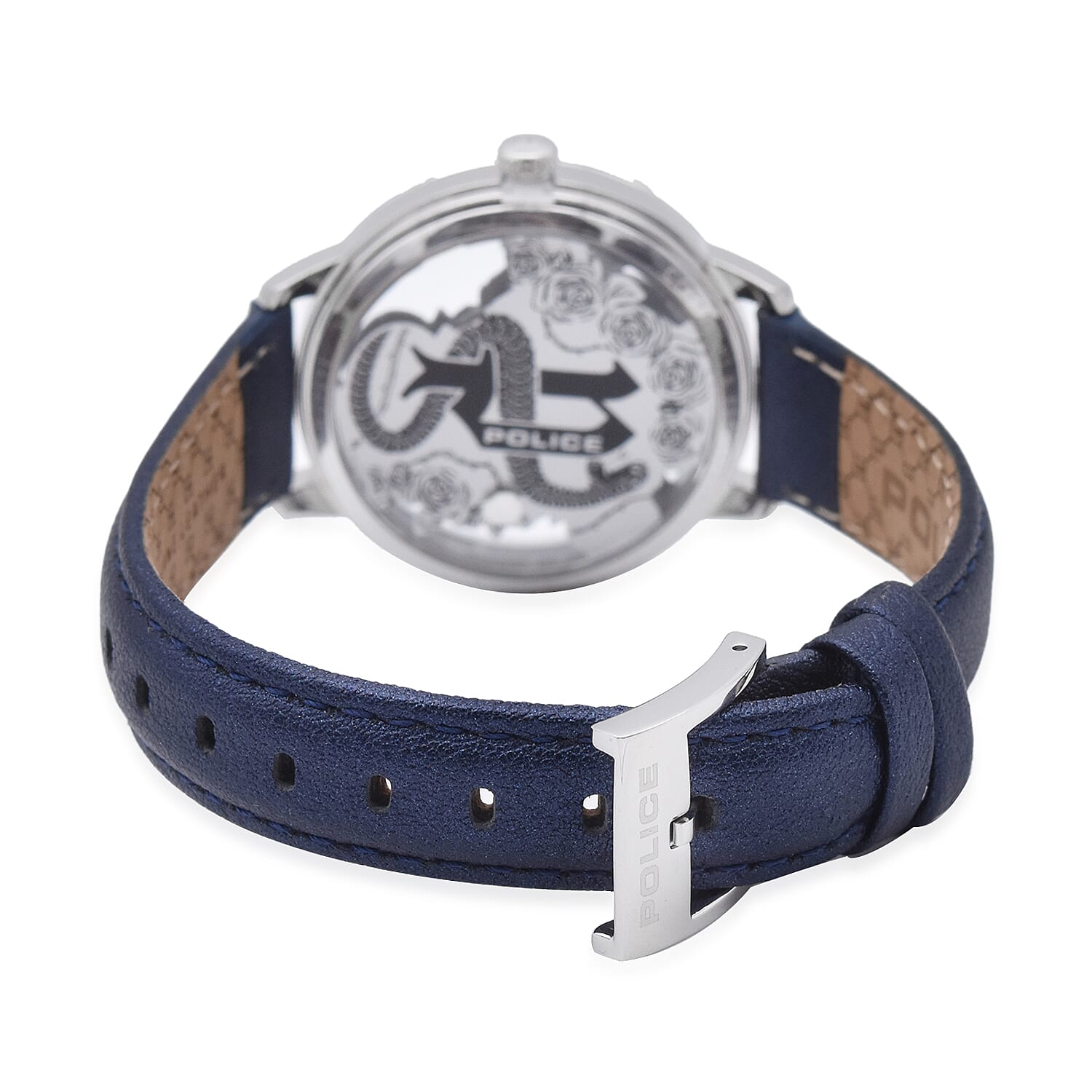 Police MARIETAS Watch with Navy Leather Strap