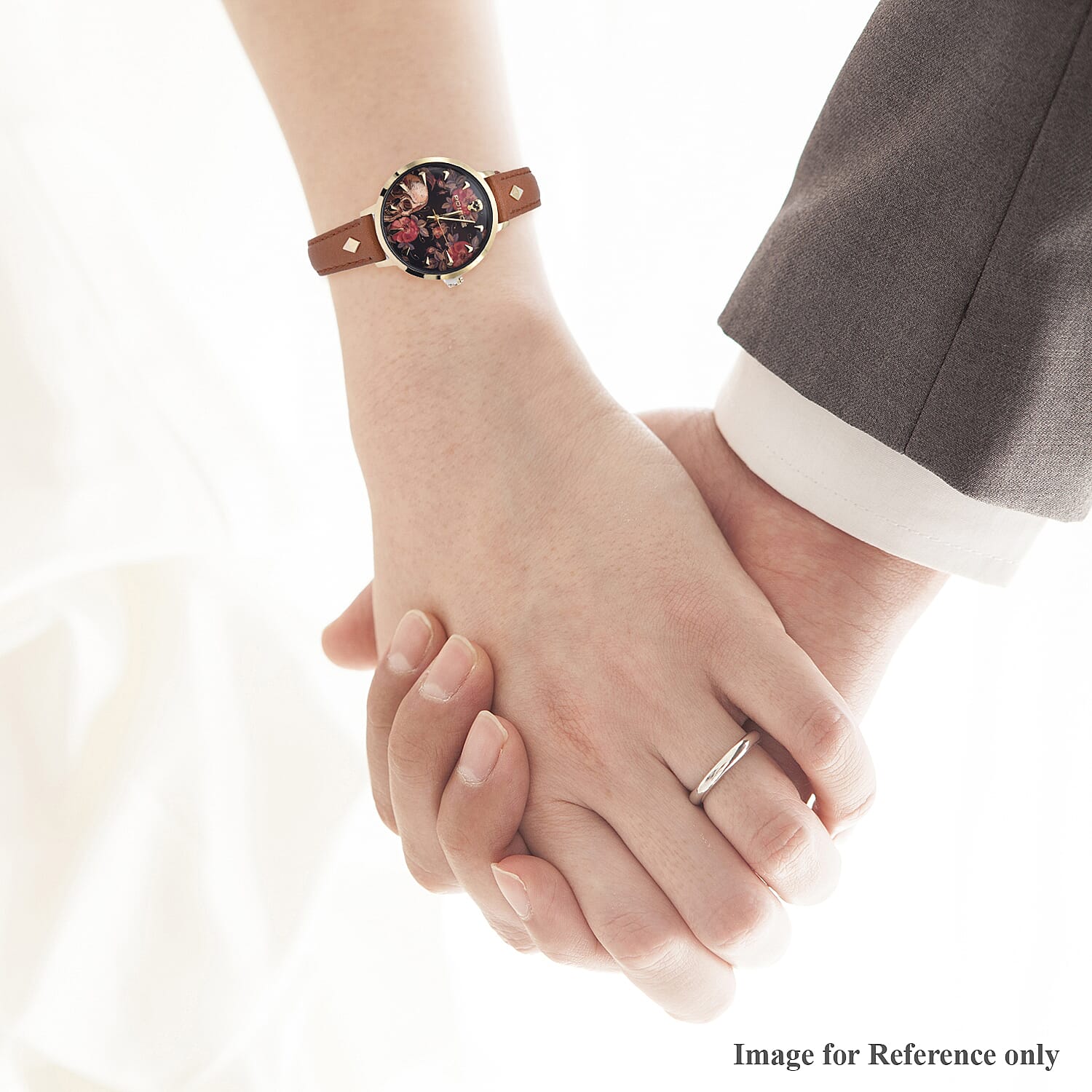 Police MIONA Watch with Tan Leather Strap and Black Patterned Dial