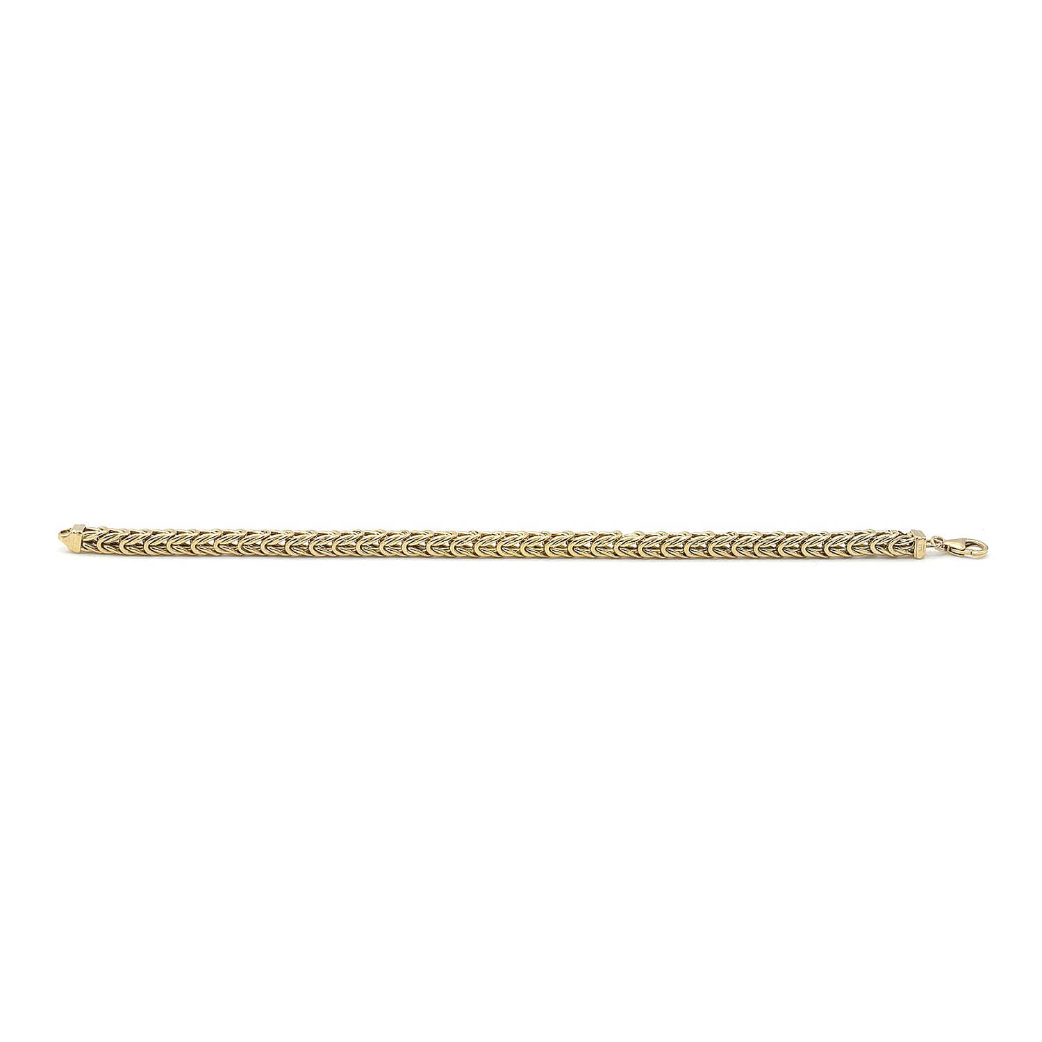 Italian Made- 9K Yellow Gold Foxtail Bracelet (Size 7.5), Gold wt 8.03 Gms