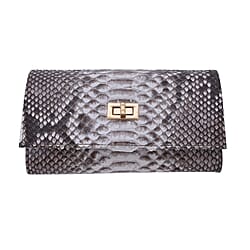 LA MAREY 100% Genuine Python Leather Crossbody Wallet (Size 20x10x5cm) - Beige & Multi