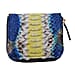LA MAREY 100% Genuine Python Leather  Wallet with Zipper Closure (Size 11x10x2cm) - Yellow & Multi