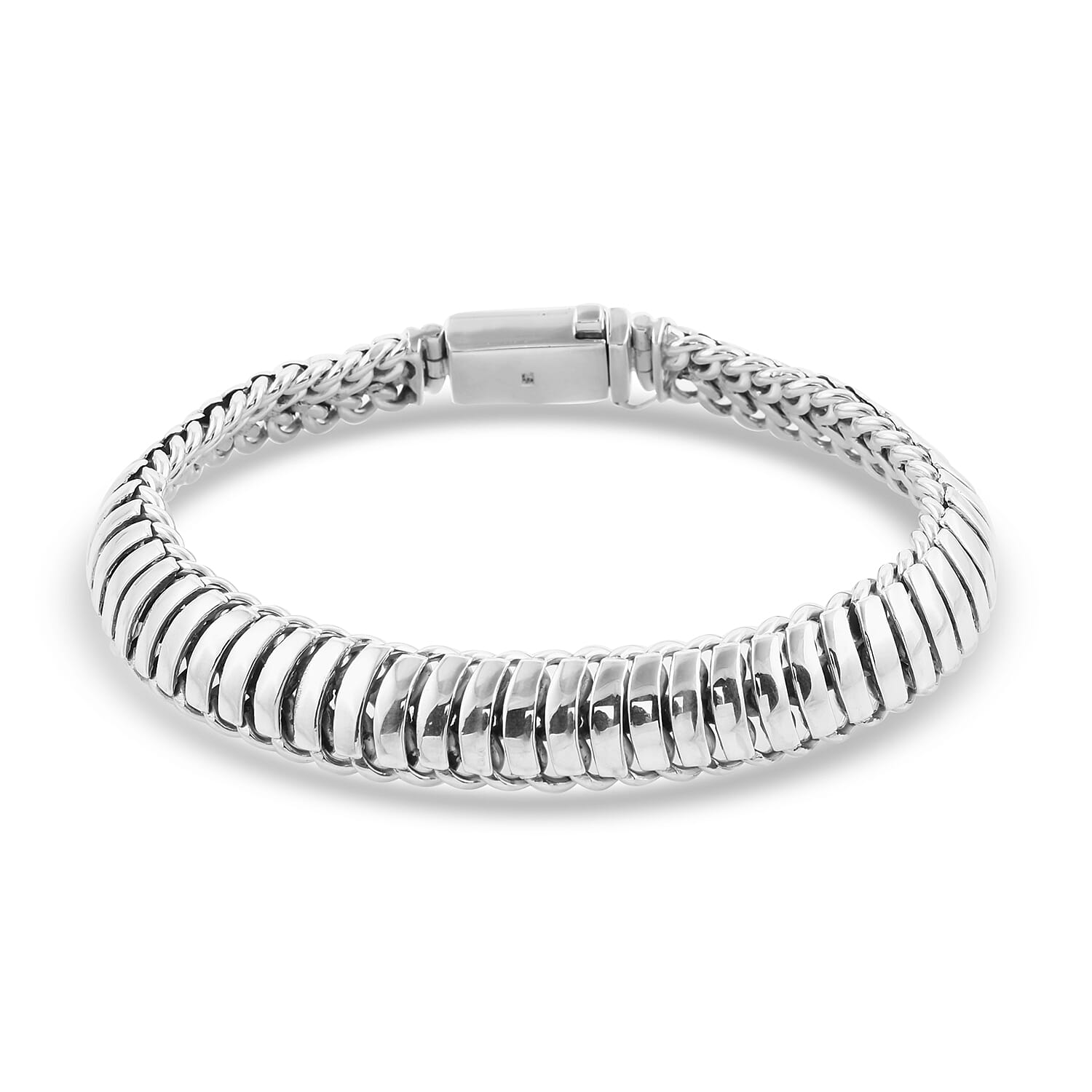 Royal Bali Collection - Sterling Silver Bracelet (Size - 7.5) Silver Wt 41.00 Grams
