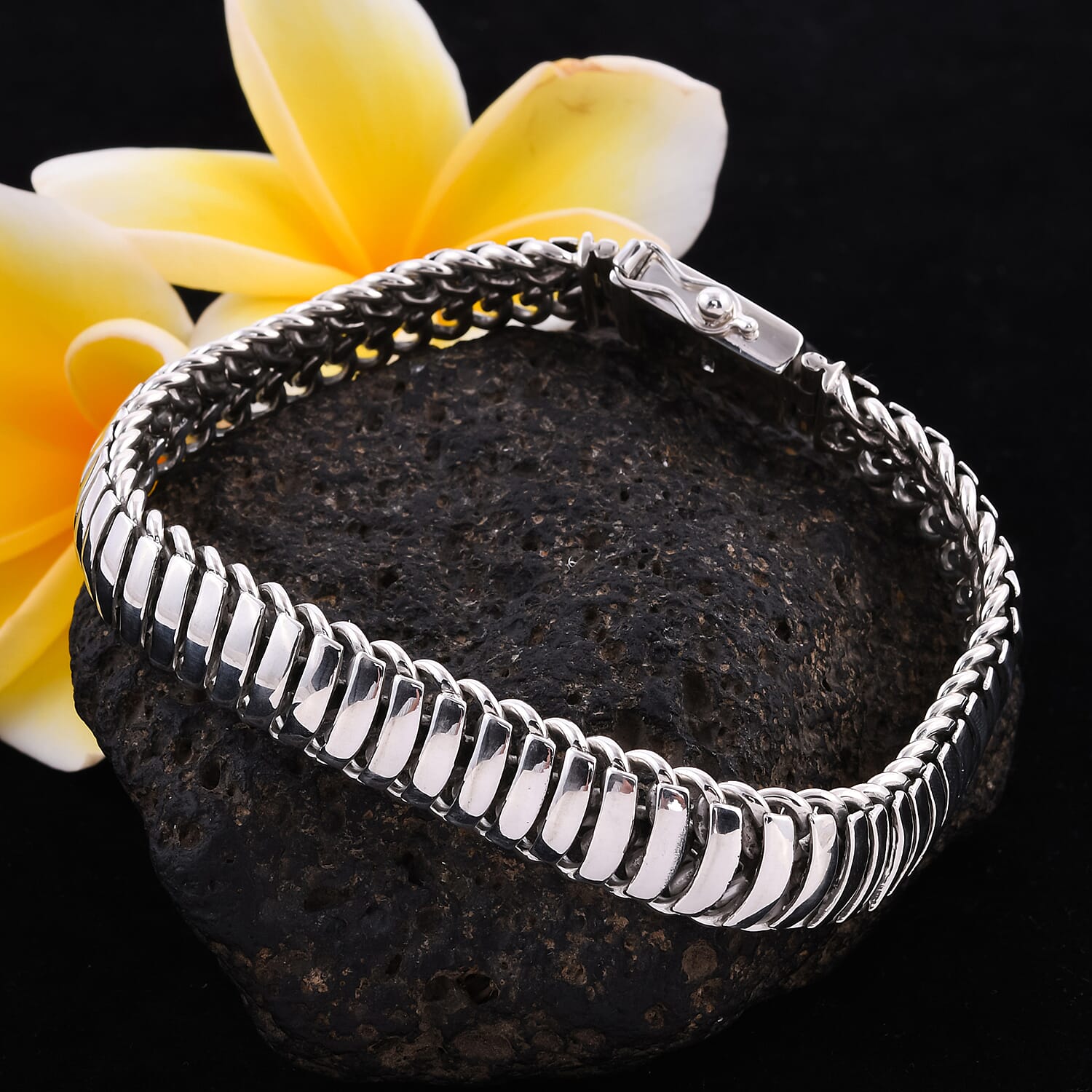 Royal Bali Collection - Sterling Silver Bracelet (Size - 7.5) Silver Wt 41.00 Grams