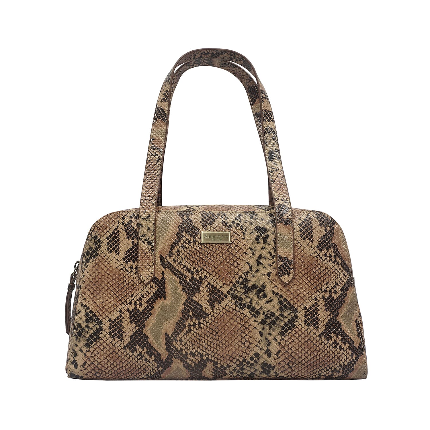 ASSOTS LONDON Eleanor Genuine Bourbon Leather Shoulder Bag (Size 35.5x21x7) - Tan