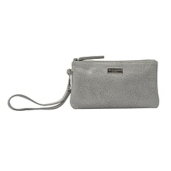 ASSOTS LONDON Karen Suede Sparkle Leather Purse - Grey and Silver