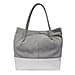 ASSOTS LONDON Donna Genuine Suede Leather Slouchy Metallic Shopper (Size 38x38x13cm) - Grey & Silver