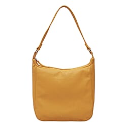 ASSOTS LONDONBianca Genuine Pebble Grain Leather Slouchy Hobo Bag - Burnt Orange