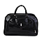 Snake Skin Pattern Travel Bag with Detachable Shoulder Strap and Zipper Closure (Size 55x20x34cm)- Black