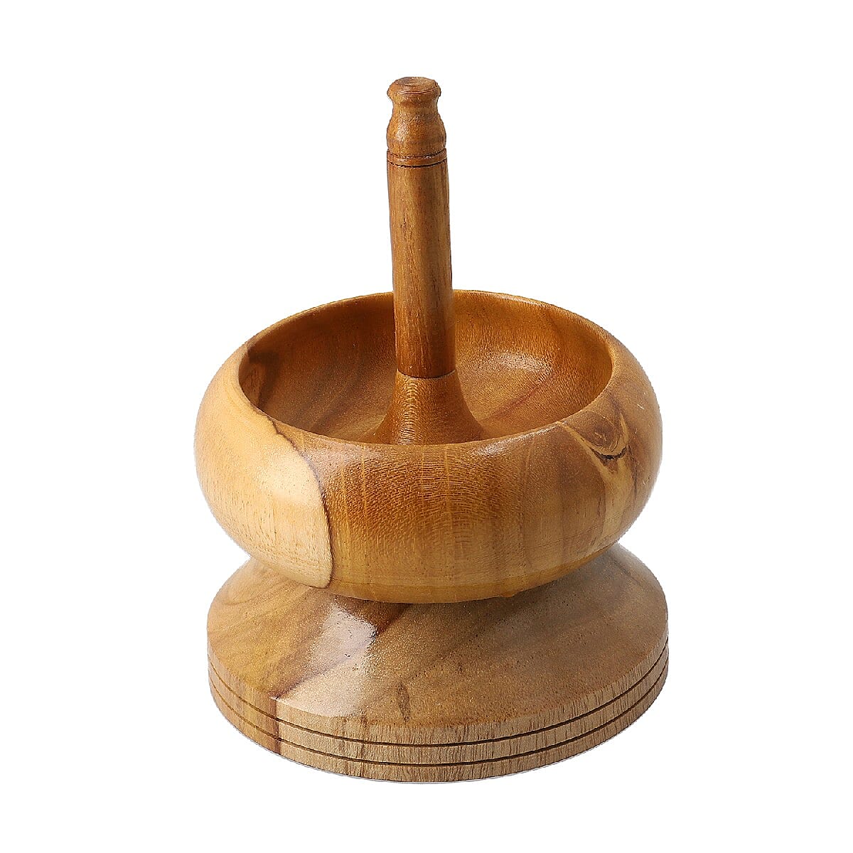 Teak Wooden Gem Workshop Bead Spinner with Stainless Steel Needle (Size 13x10 cm)