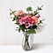 Bayswood Hydragea, Roses and Foliage Flower Arrangement (Size 24 Cm)