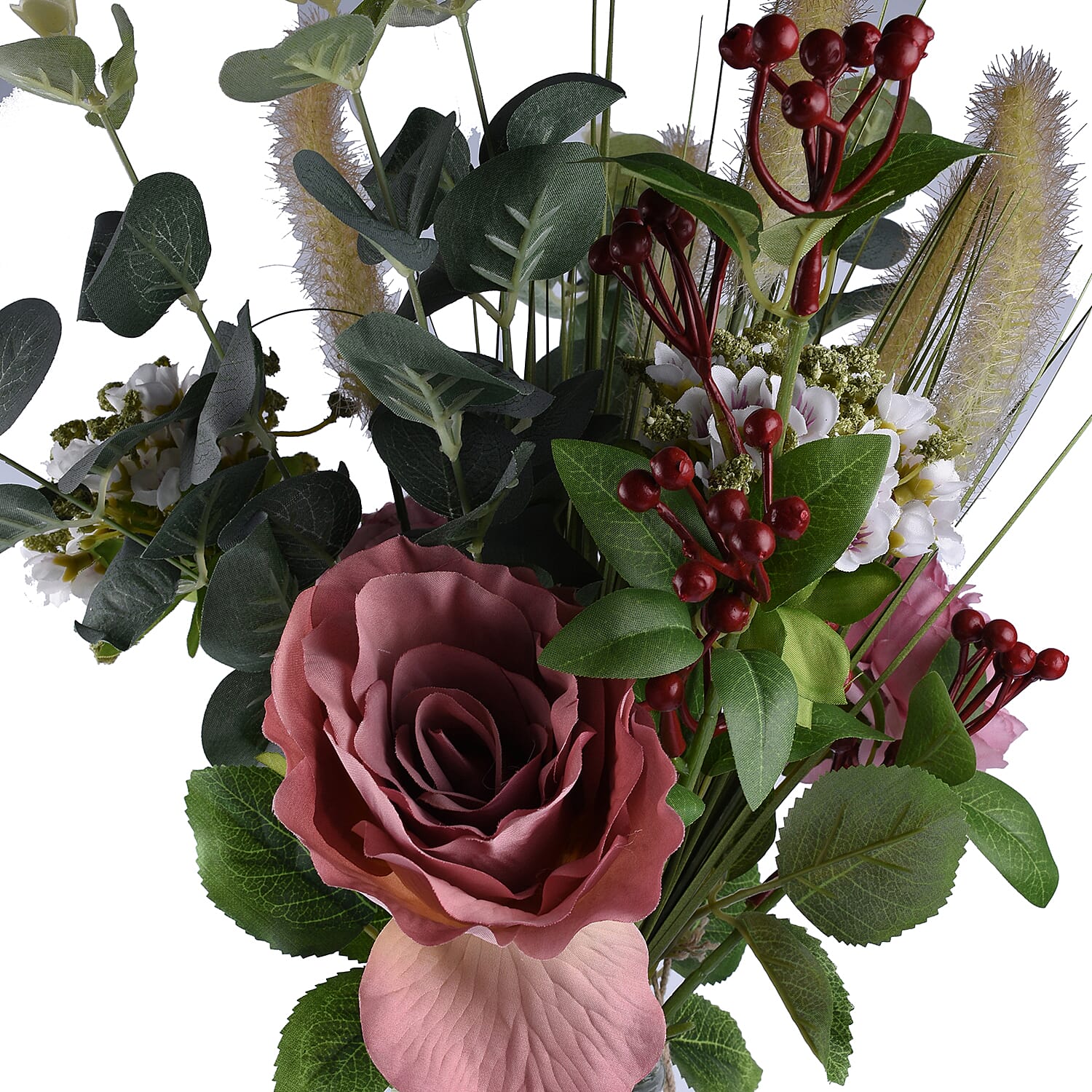 Bayswood Natural Flower Arrangement in Vase (Size 50 Cm) - Multi