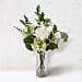 Bayswood White Rose and Green Hydrangea Flower Arrangement in Vase (Size 20 Cm)
