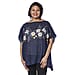 Jovie Embroidered Flower Pattern Top in Navy (Size 90x70)