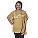 Jovie Embroidered Flower Pattern Top in Mustard (Size 90x70 Cm)
