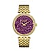 CARAVELLE Gold Tone Womens Watch with Pink Crystal Studded Dial - 40mm - up to 9in