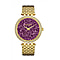 CARAVELLE Gold Tone Womens Watch with Pink Crystal Studded Dial - 40mm - up to 9in