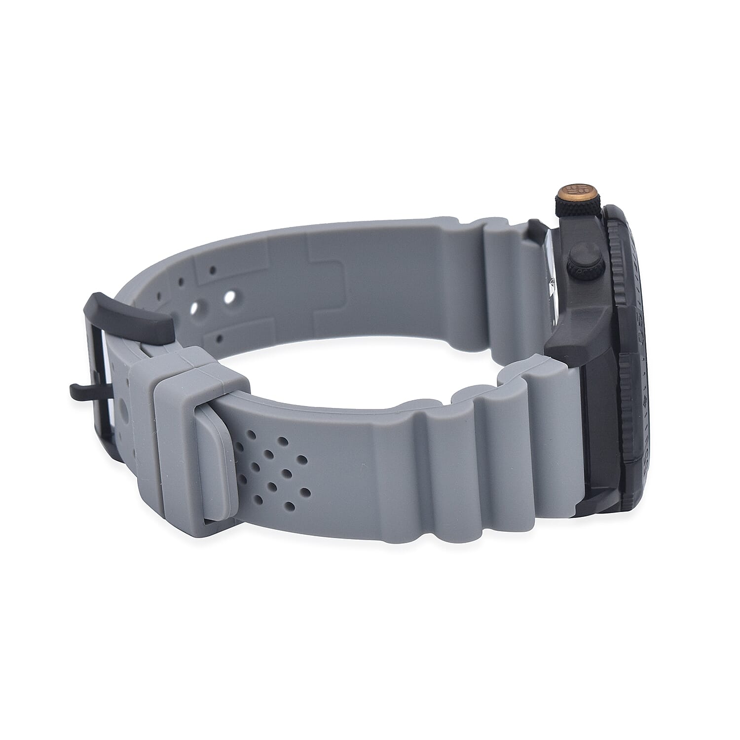 Columbia Peak Patrol Black Chronograph Day Date Grey Silicone Watch