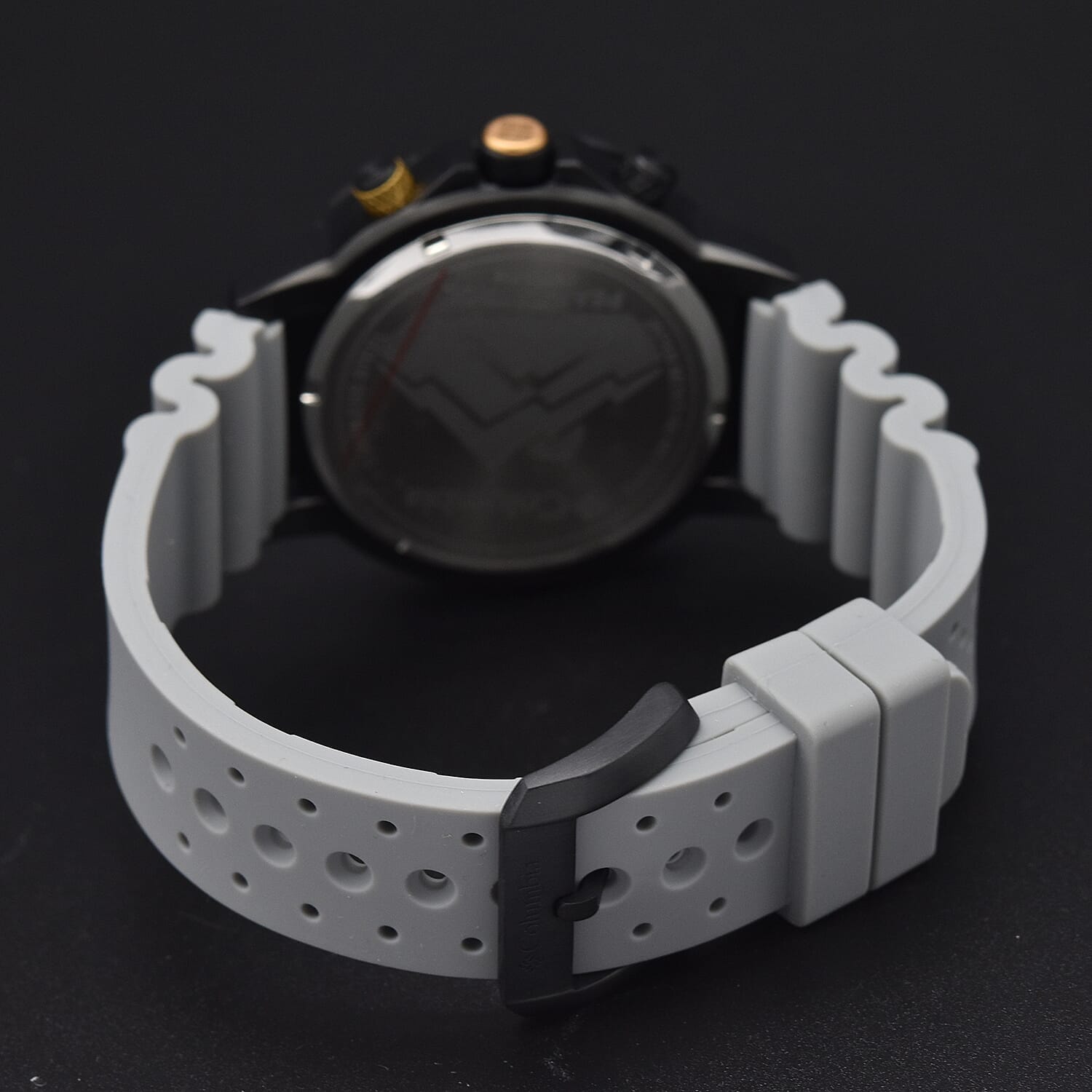 Columbia Peak Patrol Black Chronograph Day Date Grey Silicone Watch