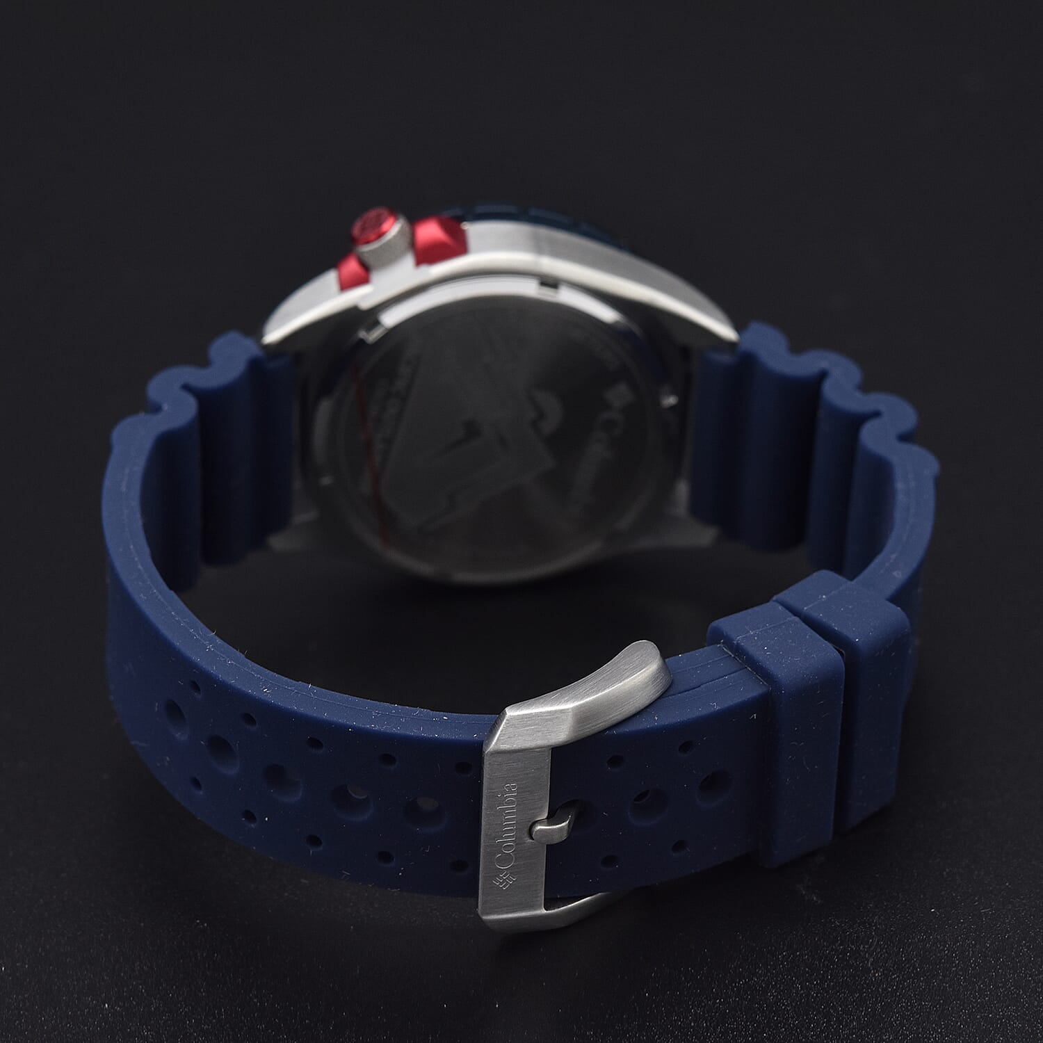 Columbia Pacific Outlander White 3-Hand Date Navy Silicone Watch