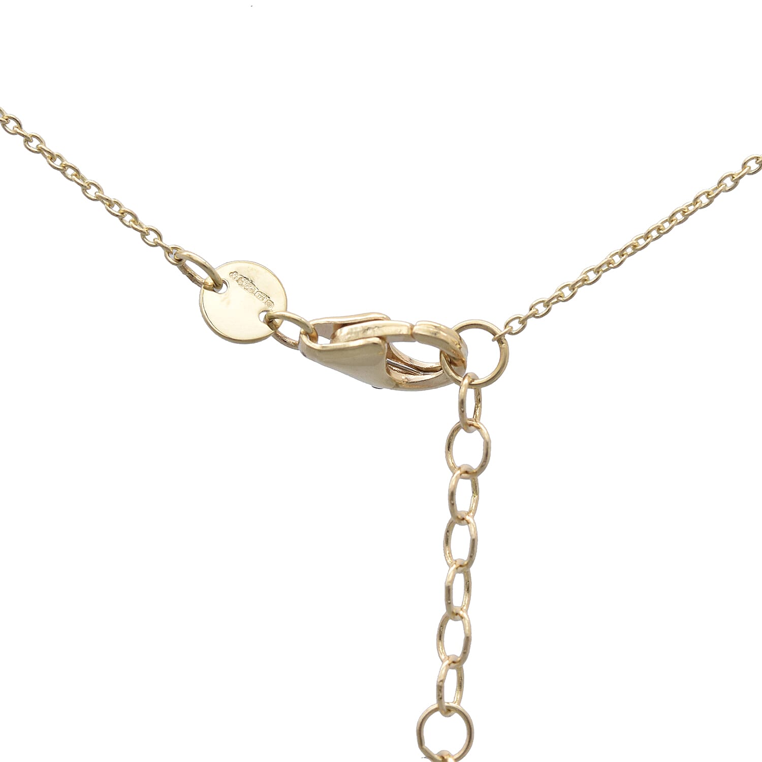 Italian Made - 9K Yellow Gold Hanging Hearts Necklace (Size 16 with 1 inch Extender)