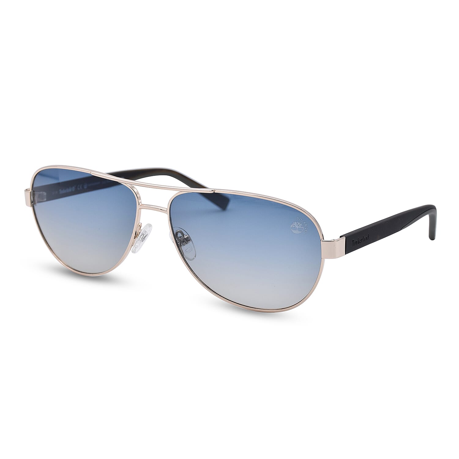 TIMBERLAND Gold Aviator Sunglasses with Black Lenses