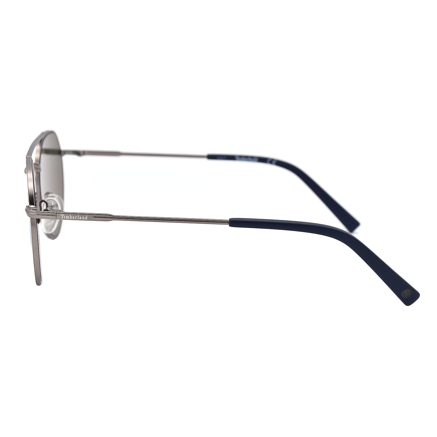 TIMBERLAND Silver Aviator Sunglasses with Blue Lenses