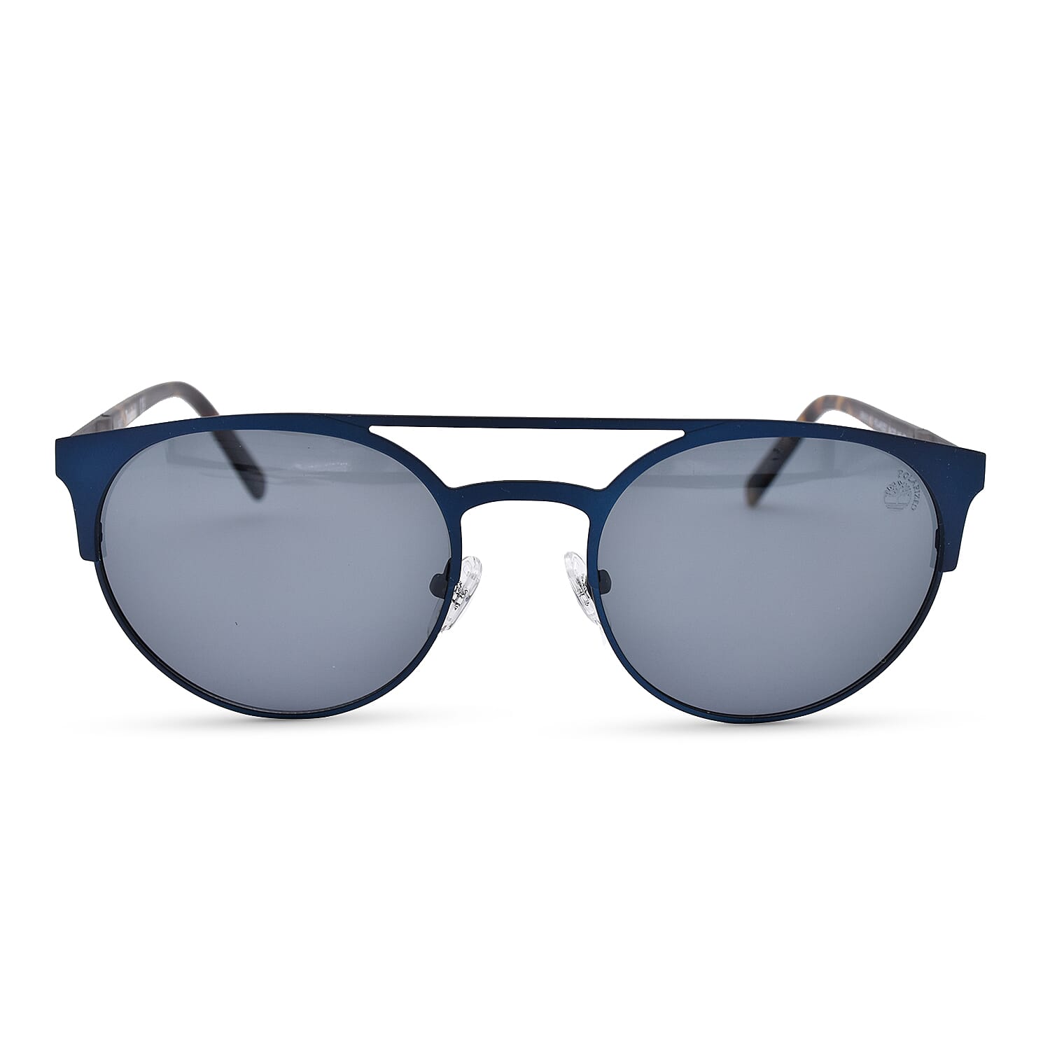 TIMBERLAND Blue Round Aviator Sunglasses with Blue Lenses