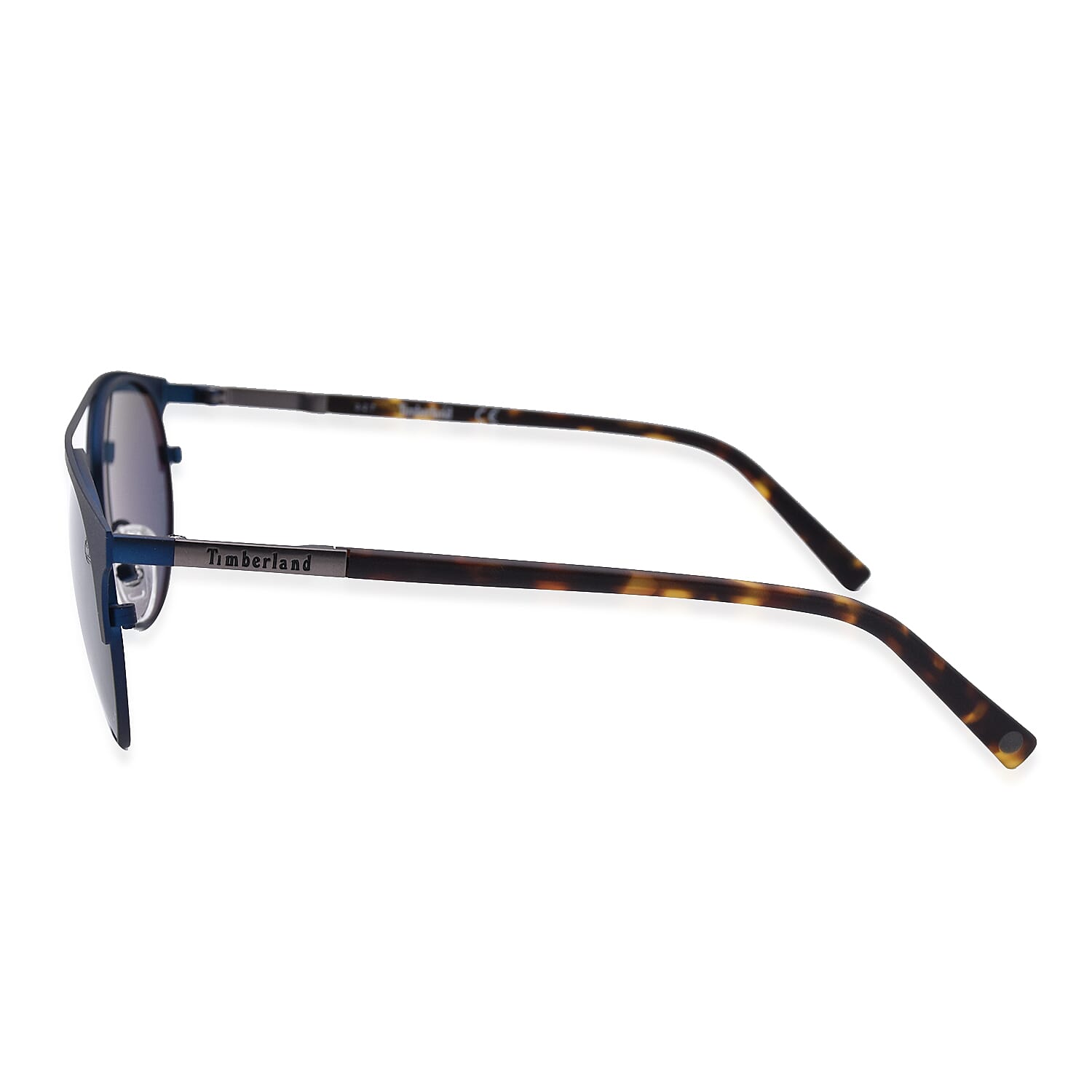 TIMBERLAND Blue Round Aviator Sunglasses with Blue Lenses