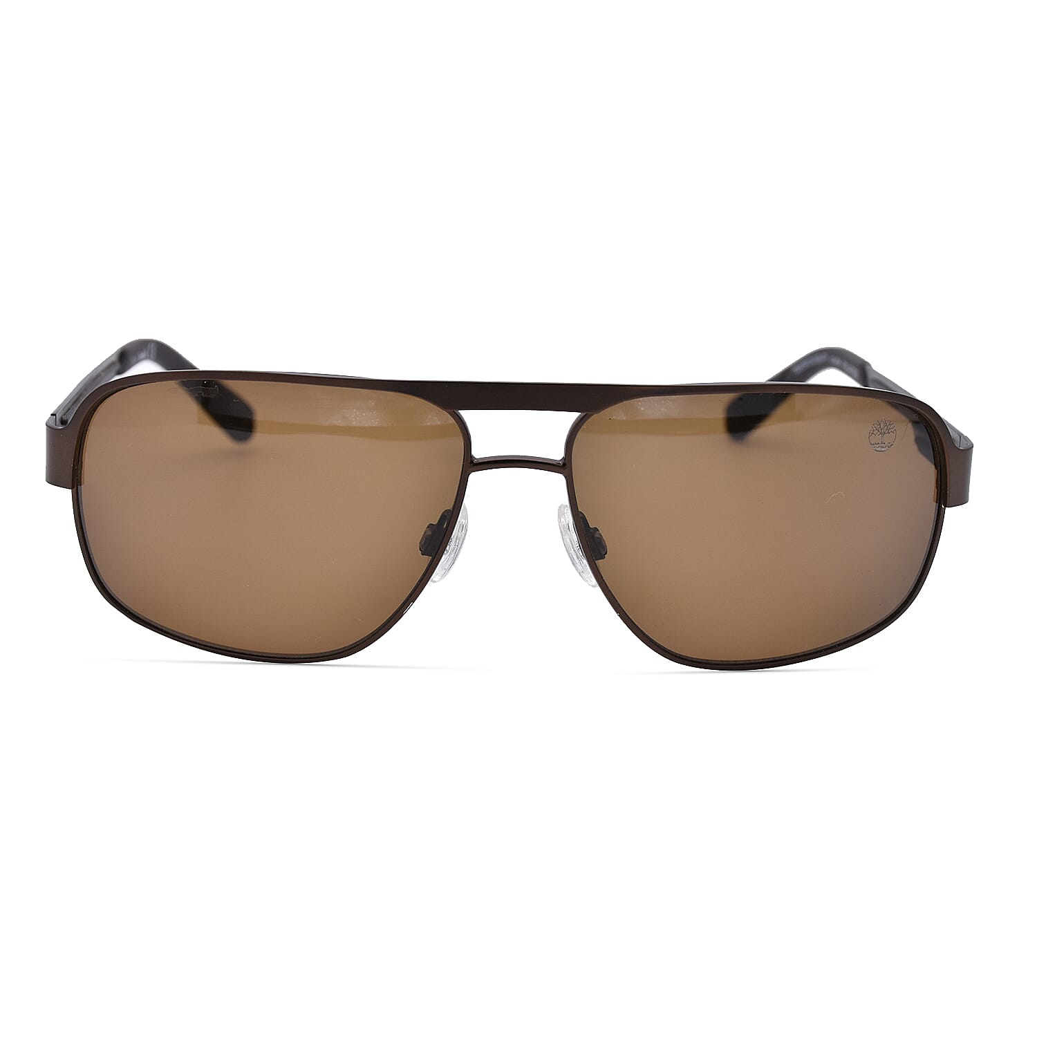 TIMBERLAND Brown Aviator Sunglasses with Brown Lenses