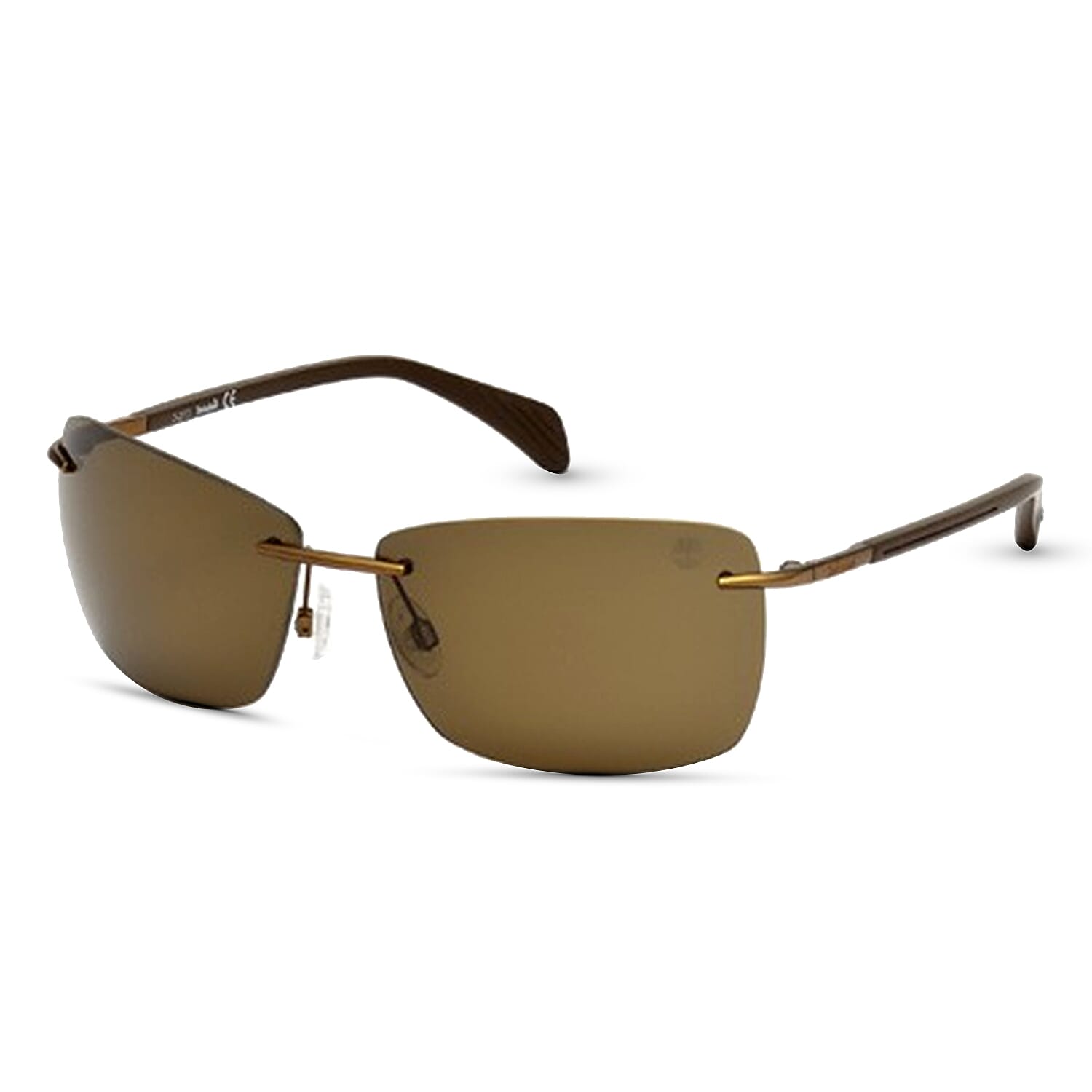 TIMBERLAND Rimless Sunglasses with Brown Lenses