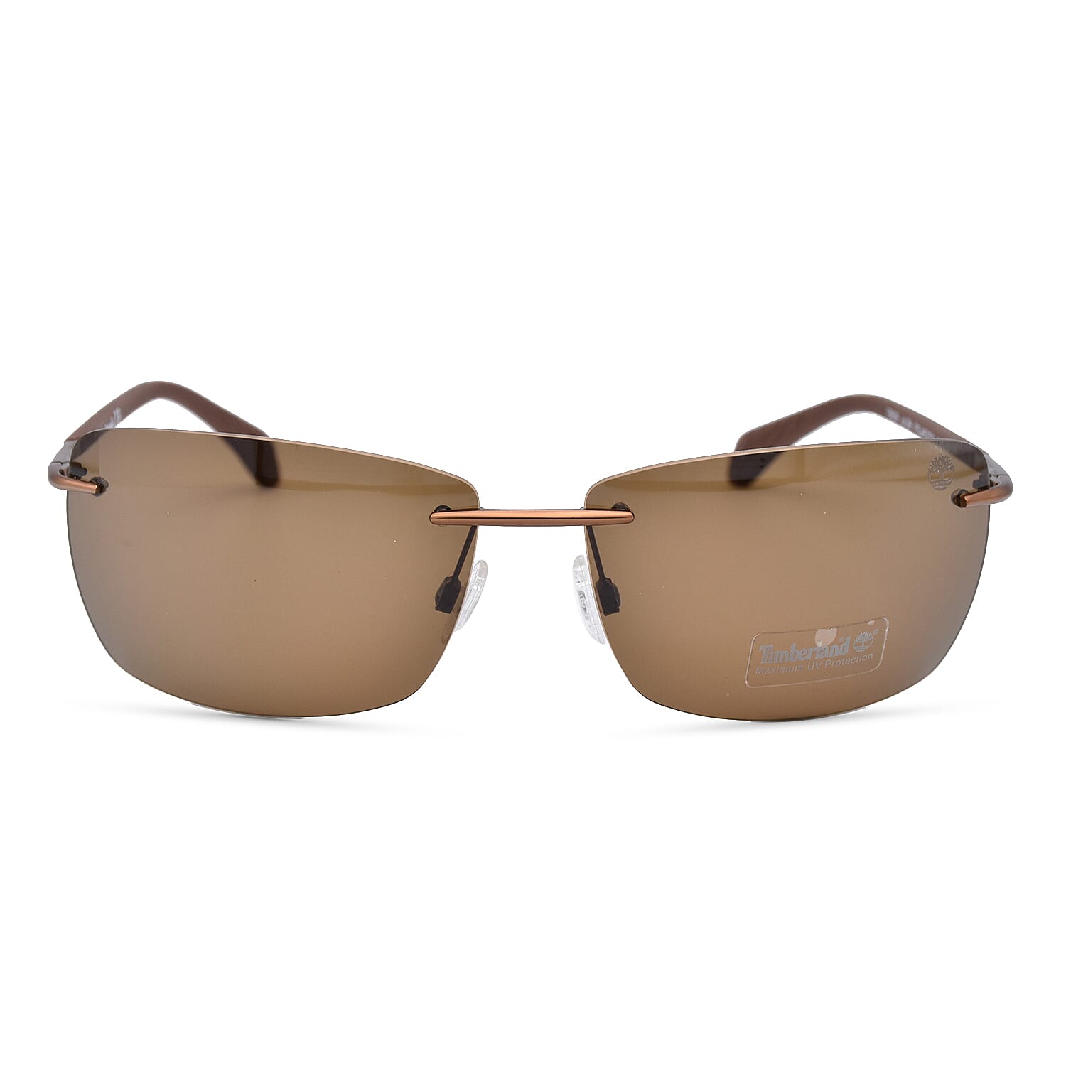 TIMBERLAND Rimless Sunglasses with Brown Lenses