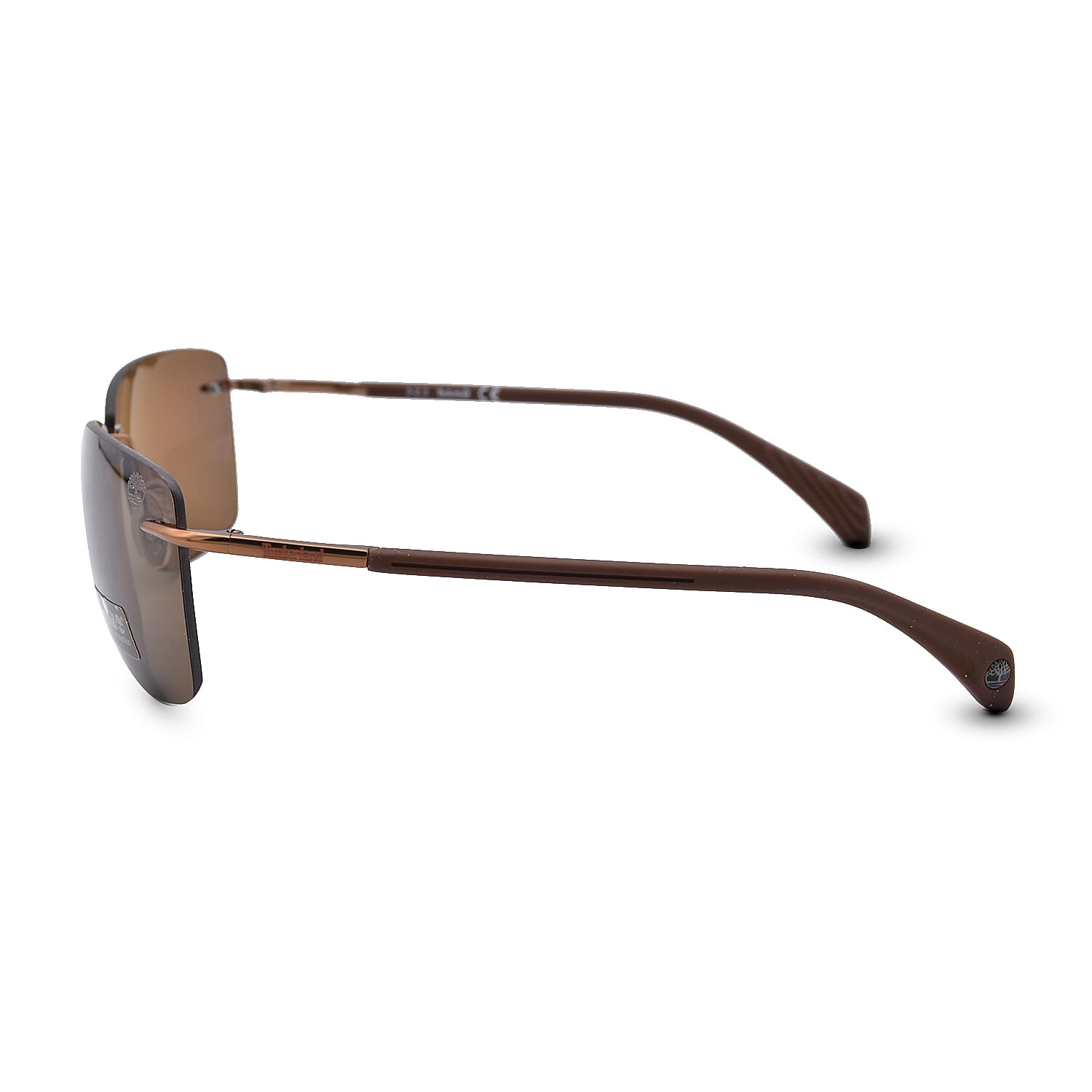 TIMBERLAND Rimless Sunglasses with Brown Lenses