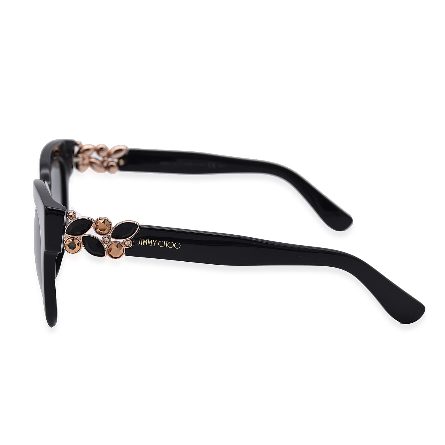 JIMMY  CHOO Black Sunglasses with Gradient Black Lenses