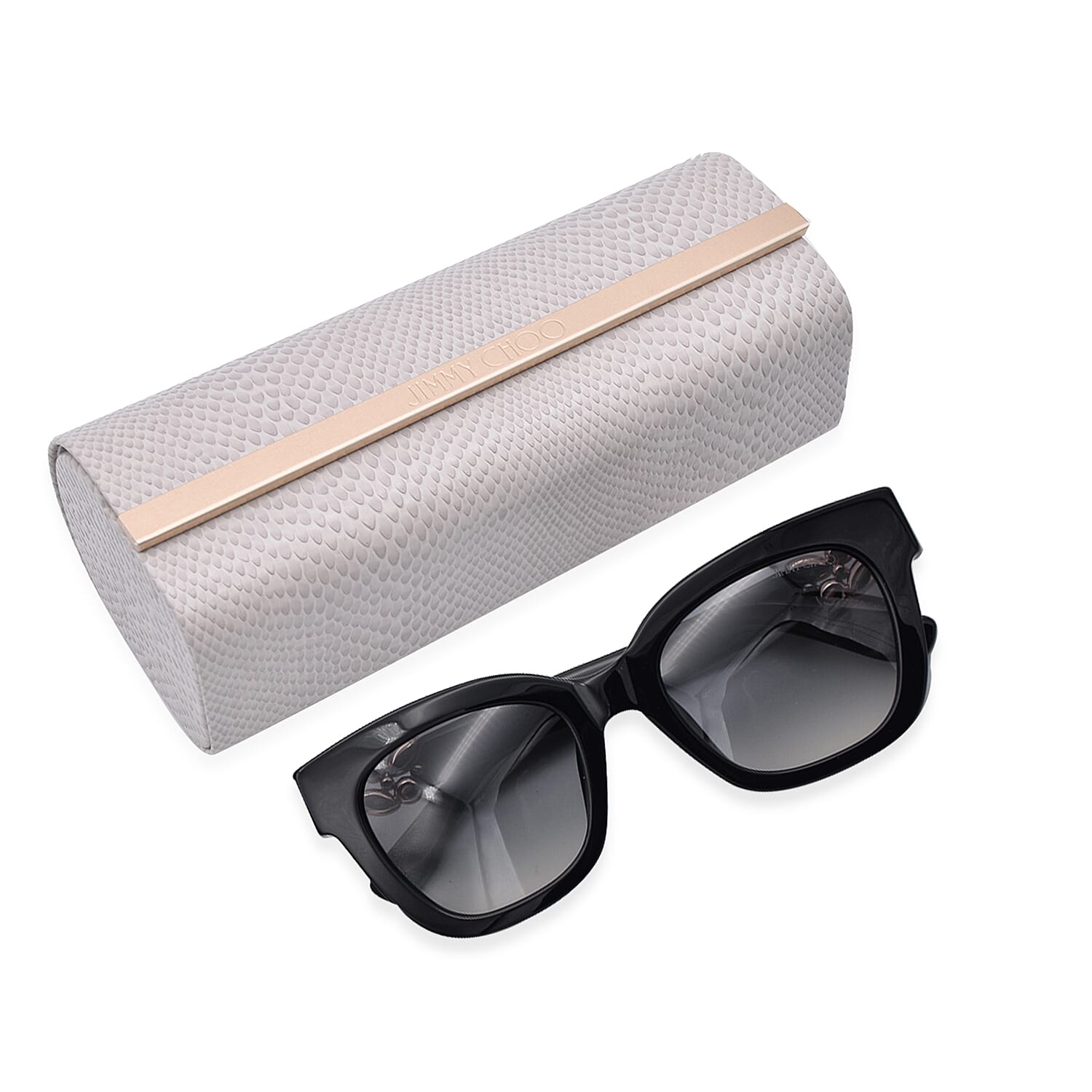 JIMMY  CHOO Black Sunglasses with Gradient Black Lenses